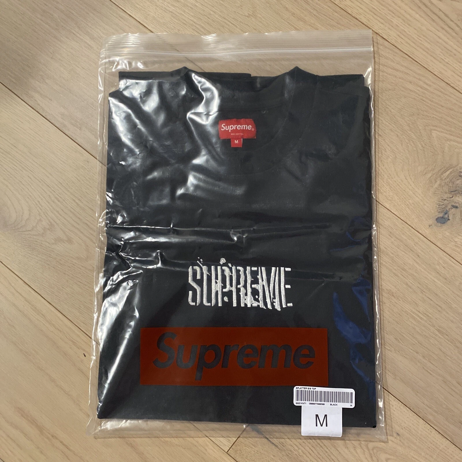Tee shirt noir SUPREME Splatter S/S taille M