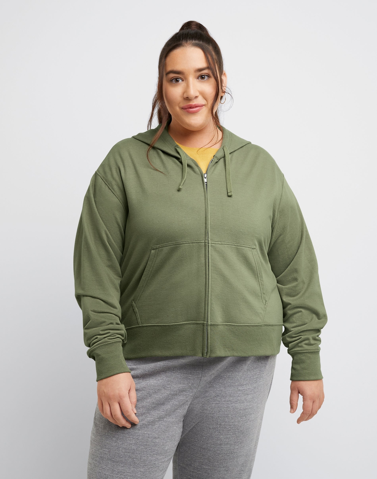 Hanes Originals Women's Plus Full-Zip French Terry Hoodie