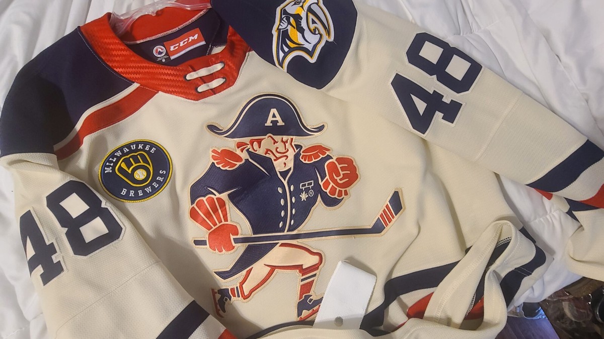 Todd Burgess 2022-23 Milwaukee Admirals AHL Game Jersey Nashville