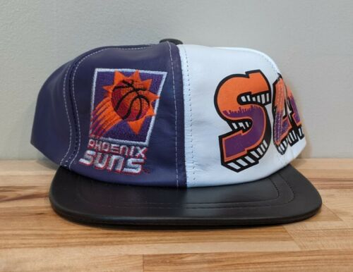 Vintage 90s Phoenix Suns leather Graffiti Spellout Snapback Hat made in USA  | eBay