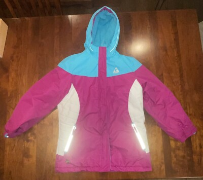 GERRY Womens/Girls Winter Coat Size L-14/16 Pink, teal, white