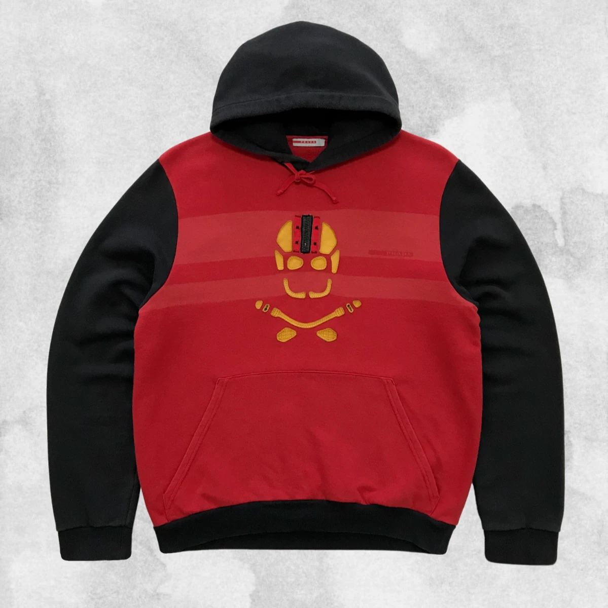 PRADA Vintage Hoodie Robot RARE Archive Italy Y2K Luxury Pullover Sweat Men s XL