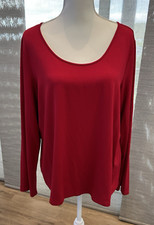 Eileen Fisher Scoop Neck Tee Garnet XL NWT $98
