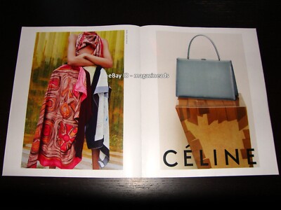 CELINE 2-Page PRINT AD Spring 2018 BINX WALTON Juergen Teller CLASP bag