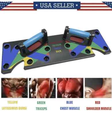 9 in 1 Push Up Rack Board System Fitness Workout Train Home Gym Exercise Stands