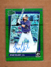 2021 Donruss Optic Rated Prospects Signatures Green Mojo #9 Ryan Vilade 10/99