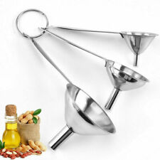 3 In 1 Portable Stainless Steel Metal Funnel Set Kitchen Hot Home Q1M3