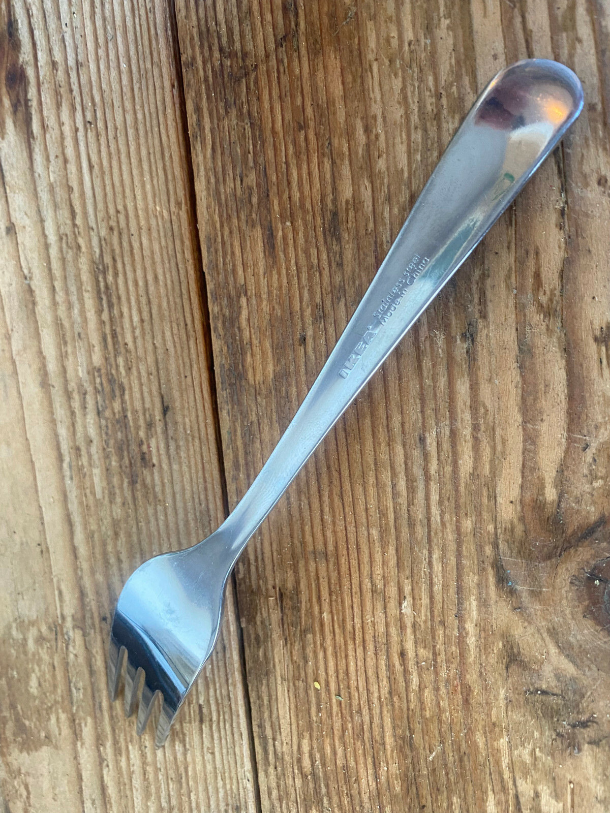 Ikea Dragon 1 Salad Fork Stainless China Round End Tips Up Glossy 339625 Plain