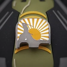 Titanium Glock slide plate fits 43, 43X, 48 - Samurai, Rising Sun