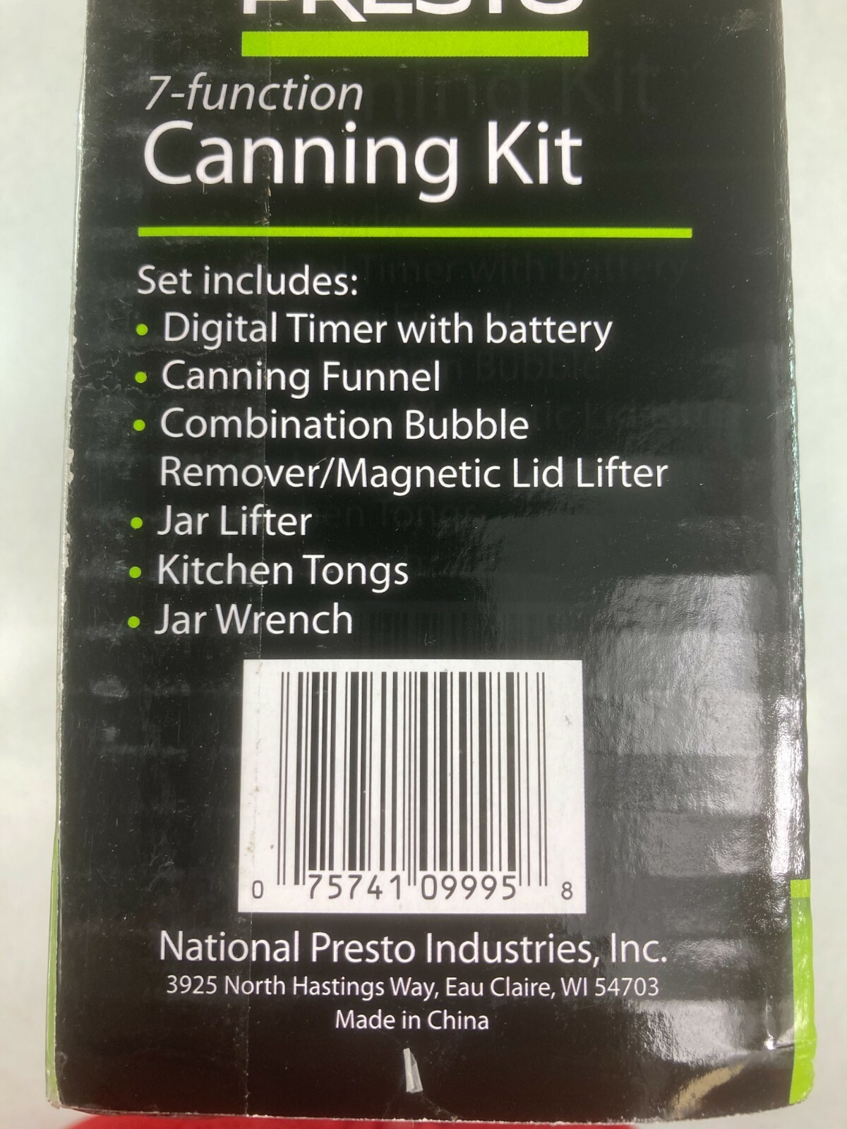 Presto 7 Function Canning Kit w/Timer, Funnel, Lifters, Tongs & Wrench. #09995.