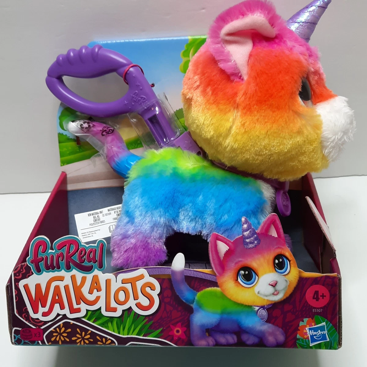 Furreal walkalots big top wags unicorn cat toy