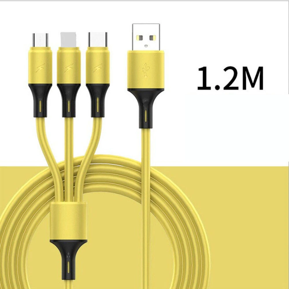 3 In 1 Charging USB Cable Charger Phone Type-C Micro IOS Multi Head ALL Phone_voghion.com