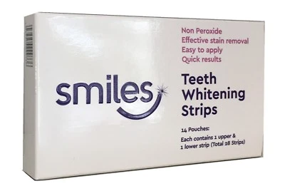 Teeth Tooth Whitening Home Bleaching Brightening Strips Smiles Pack of 28