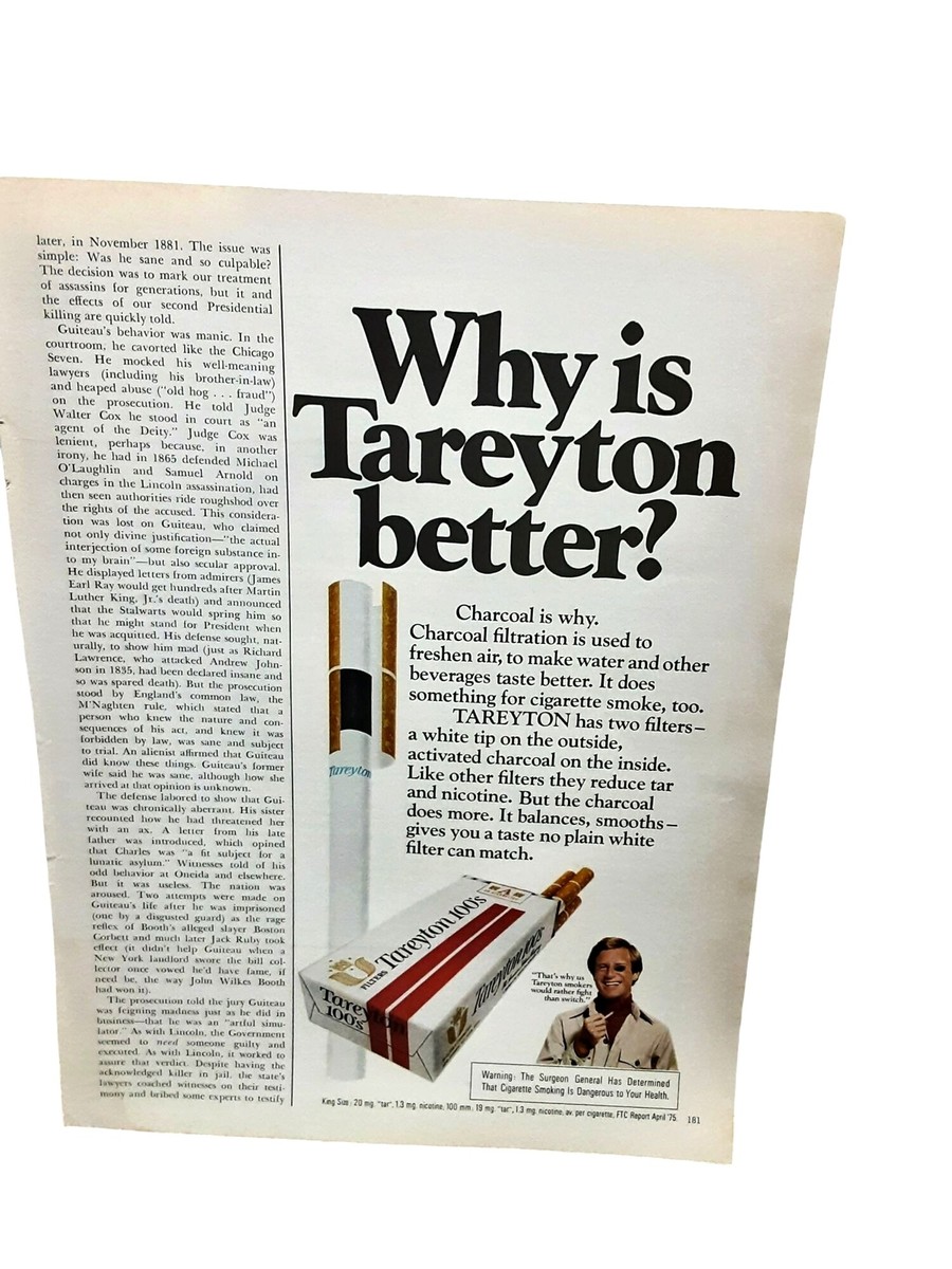 1976 Tareyton Cigarettes Man with Black Eye Original Print Ad vintage 70s
