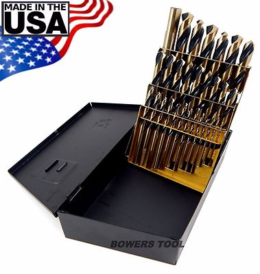 Norseman 15-Piece HI-Molybdenum M7 Drill Bit Set – Sizes 1/16” To 1/2”, Made In USA, SPM-15 Model