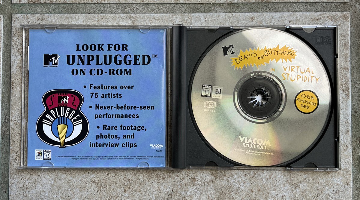 Beavis And Butthead / Virtual Stupidity Mis-Adventure Game CD-ROM
