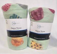Fleece Throw Blanket Mainstay  Multicolred Wi...