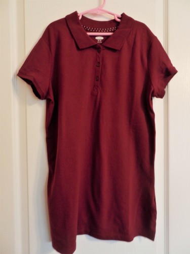 OLD NAVY Dark Green OR Burgundy Polo Top Girls XXL 16 Uniform - Picture 3 of 3