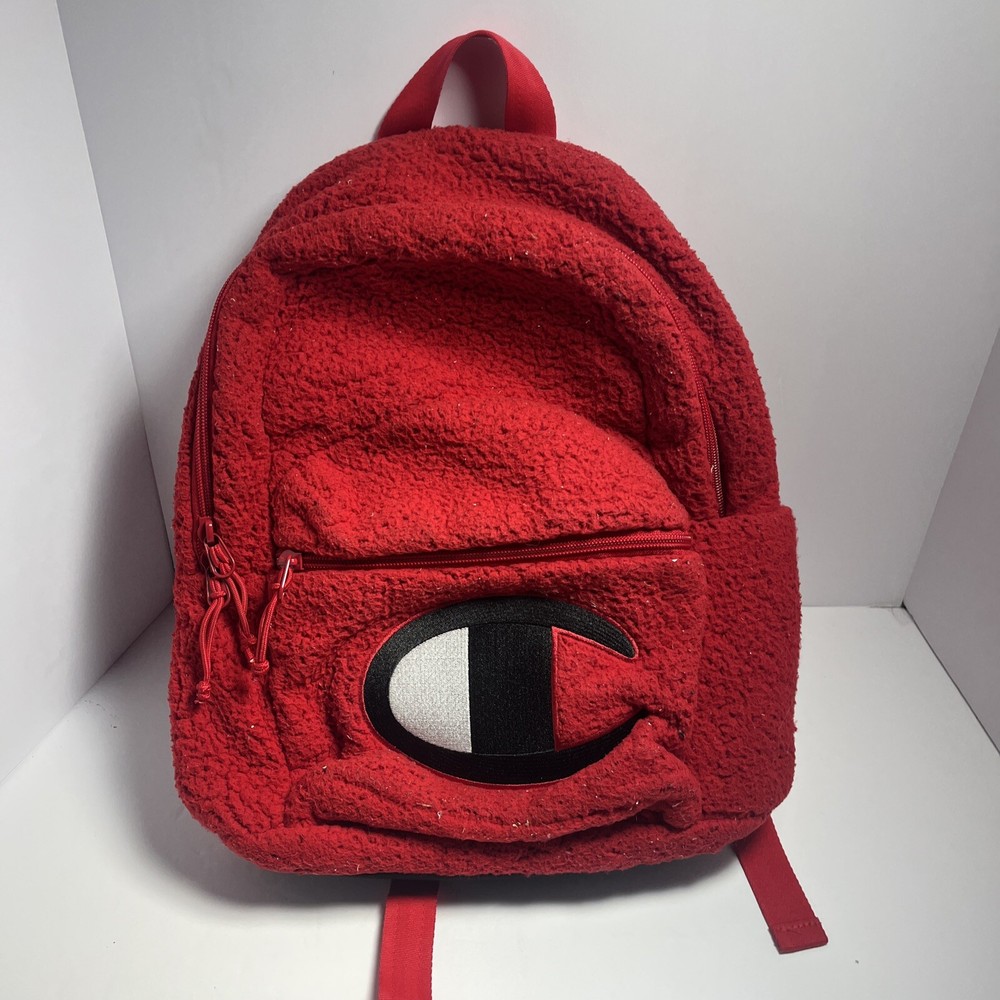 Red Champion Sherpa Unisex Backpack Bookbag  