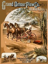 Decoration Poster.Wall art.Home interior design.Dixon Illinois Plow horses.9299