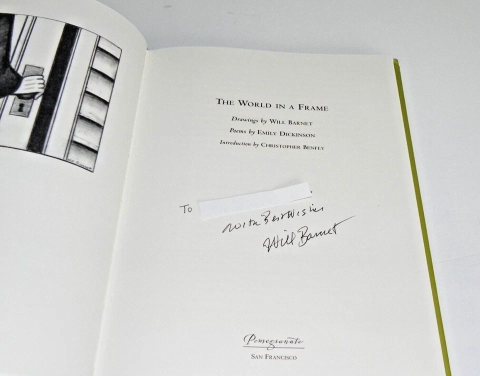 World In a Frame SIGNED by Will Barnet (Famous Artist) Poems of Emily Dickinson - Image 2 of 4