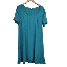 Old Navy Green Scoop Neck Short Sleeve Shift Canopy Dress Size XLarge New