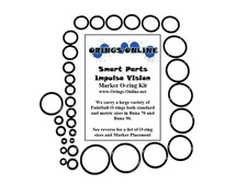Smart Parts Impulse Vision Paintball Marker O-ring Oring Kit x 2 rebuilds / kits