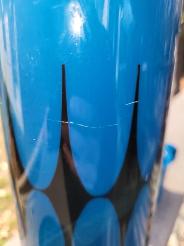 Aladdin Quart Thermos with Mug Lid – 1980s Blue & Black Vintage USA - Picture 5 of 8