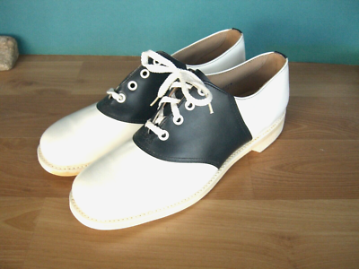 1970s Vintage Willits Navy/white Saddle Shoes womens 9 C NOS  display picture 3