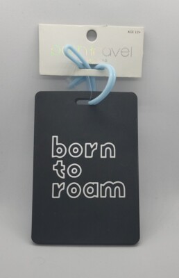 PathTravel Born To Roam Luggage Baggage Suitcase Tag Black New