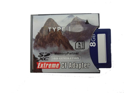 SD to CF Adapter Extreme SDHC/SDXC To CompactFlash CF Type I Memory Card - Afbeelding 1 van 3