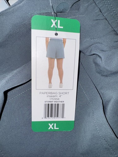 Danskin Ladies' Woven Paperbag Short(1751958) Size XL Stormy Weather B81 - Picture 5 of 5