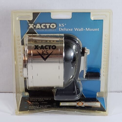 X-ACTO KS 1034 Pencil Sharpener Deluxe Wall Mount Hand Crank Adjustable New