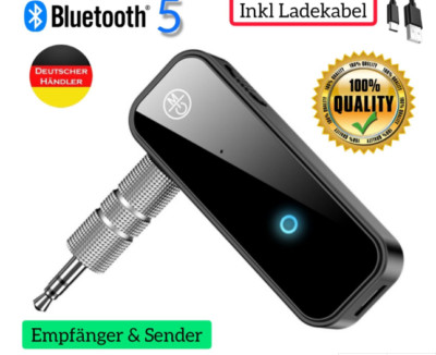 Bluetooth Audio Receiver KFZ Adapter AUX Kabel Auto 3.5mm Klinke USB Empfänger