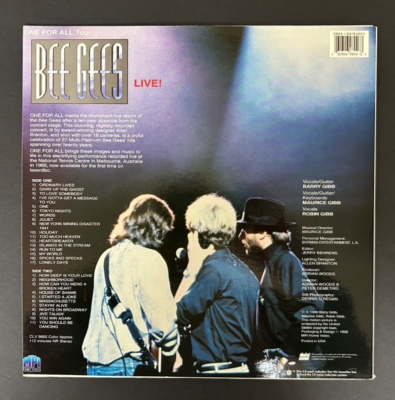 LASERDISC Live Bee Gees One For All Tour 1989 Barry, Robin