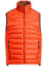 $595 Ralph Lauren Purple Label Mens RLX Orange Quilted Down Packable Bomber Vest