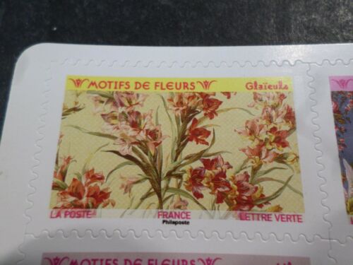 FRANCE 2021, timbre AUTOADHESIF MOTIFS de FLEURS, GLAIEULS, neuf**, MNH - Photo 1/1