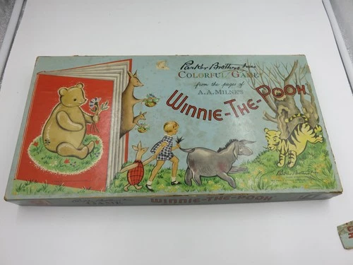 Vintage 1959 Parker Brothers Winnie-the-Pooh Board Game Kids Colorful Animals