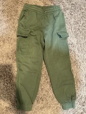 H M Boys Olive Green Cargo Joggers Size 10 Worn once