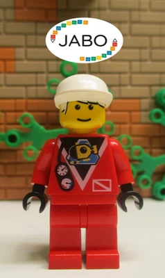 ( P9 / 12 / 5 ) Lego Town Divers div020 Red Diver 2 aus Set 1782 - Bild 1 von 2