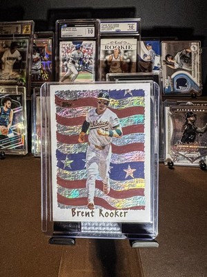 Brent Rooker 2025 Topps Archives Cyber Stats Foil | Insert | Athletics