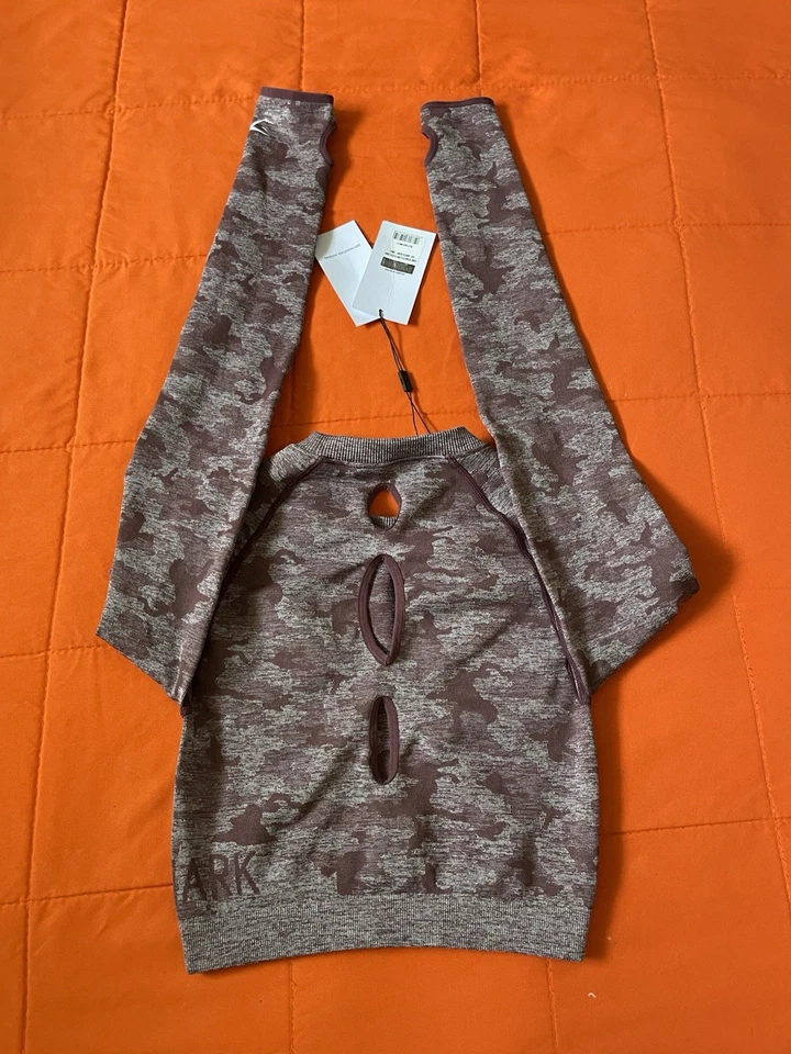 Gymshark Top Womens Small Cropped Flex Sports Long Sleeve Crop Top Gym Workout - Image 2 of 4