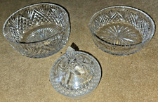 3-piece set of cut lead crystal glassware