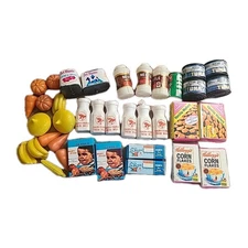 Vintage Miniature Play Food Lot Dollhouse Nabisco Gerber Nestle 37 Pieces