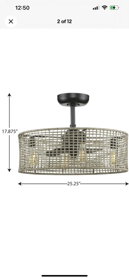 Progress Lighting Belva 14 Belva 14" 3 Blade Indoor Ceiling Fan - Black - Image 2 of 4