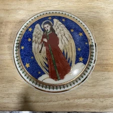 Mikasa Gold Angel Clarinet Covered Trinket Dish #684