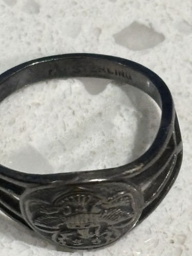 Vintage Girl Scout Sterling Silver Ring Stamped , Patches, And Pins - Picture 6 of 21