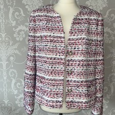Karl Lagerfeld Paris Women’s jacket size 14 Red, White & Blue Boucle 