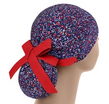 Scrub hats, nurse scrub cap, womens scrub caps, floral ponytail, surgical hats
