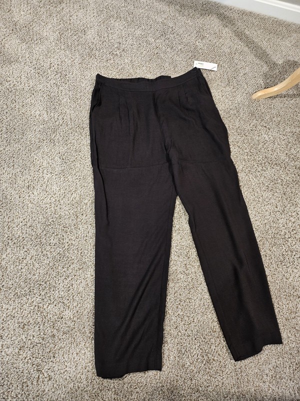Soft Surroundings – Melita Wide Leg Full Length Black Pants (Size XL)